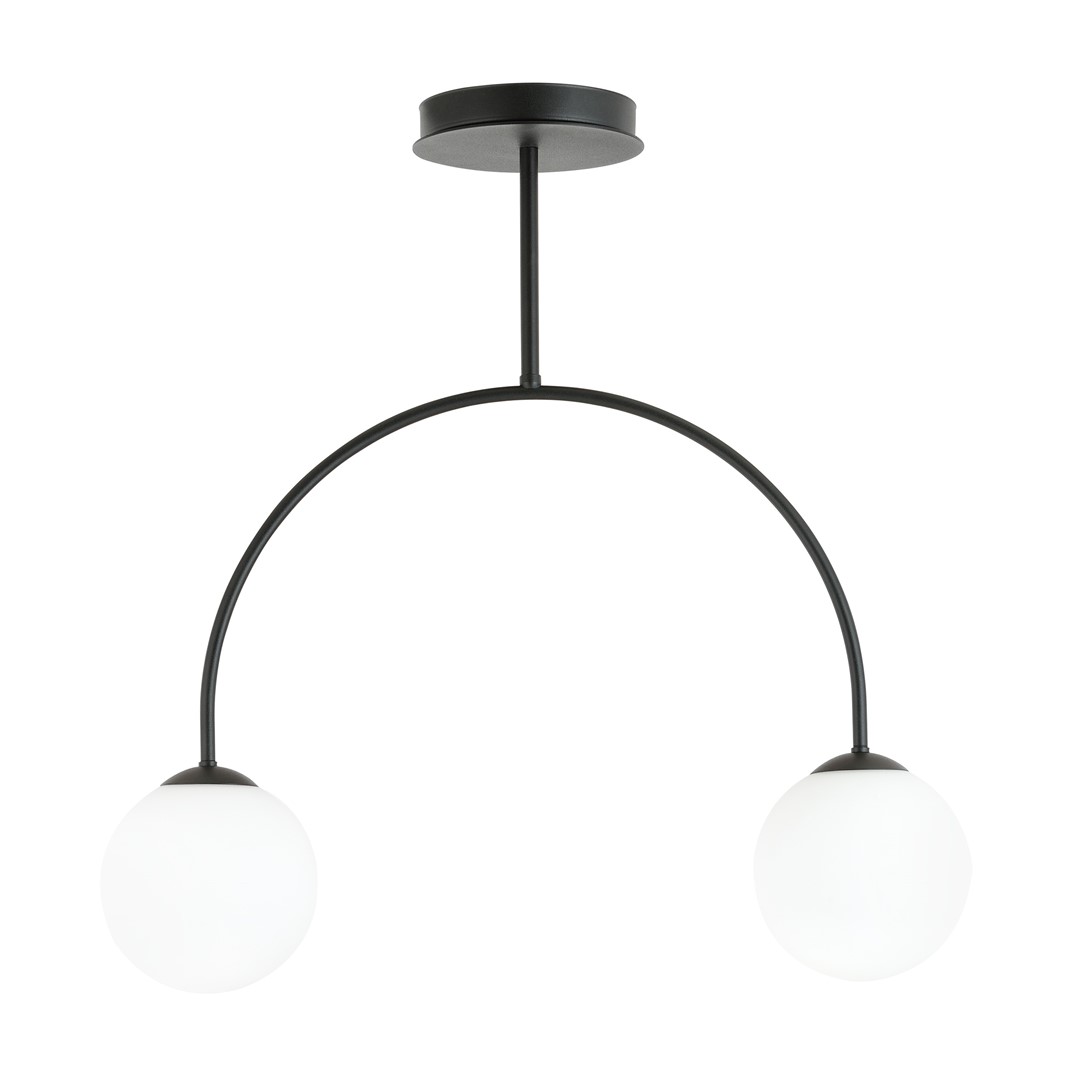 Emibig Luster ARCHI 230V 10W MAX LED E14 Čelik/ Staklo Crna