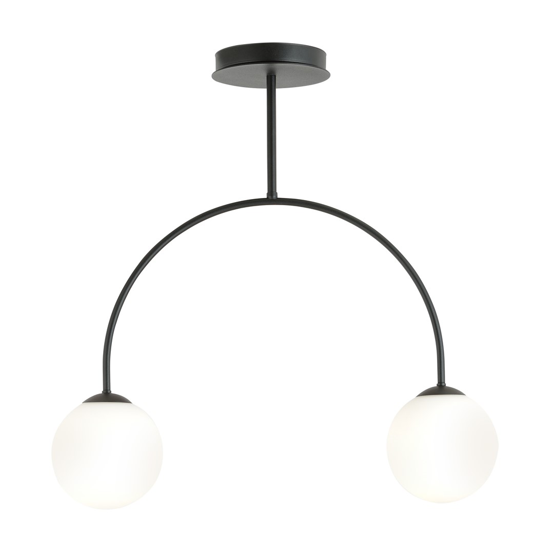 Emibig Luster ARCHI 230V 10W MAX LED E14 Čelik/ Staklo Crna