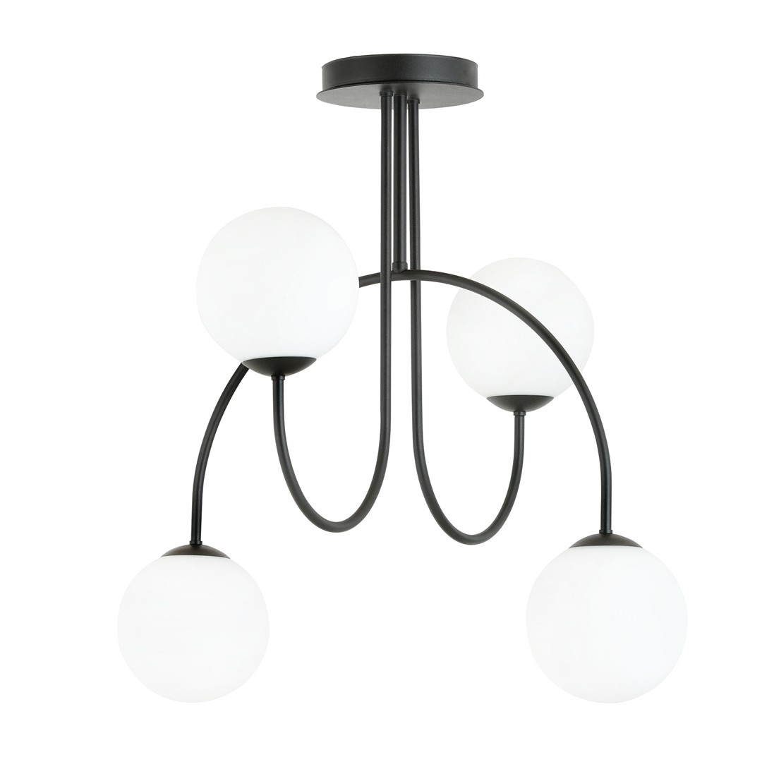 Emibig Luster ARCHI 230V 10W MAX LED E14 Čelik/ Staklo Crna
