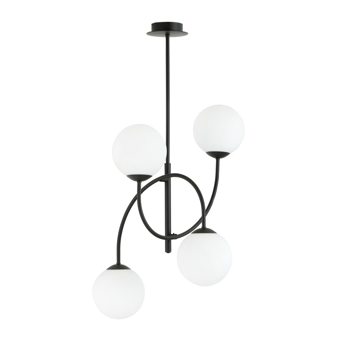 Emibig Luster ARCHI 230V 10W MAX LED E14 Čelik/ Staklo Crna