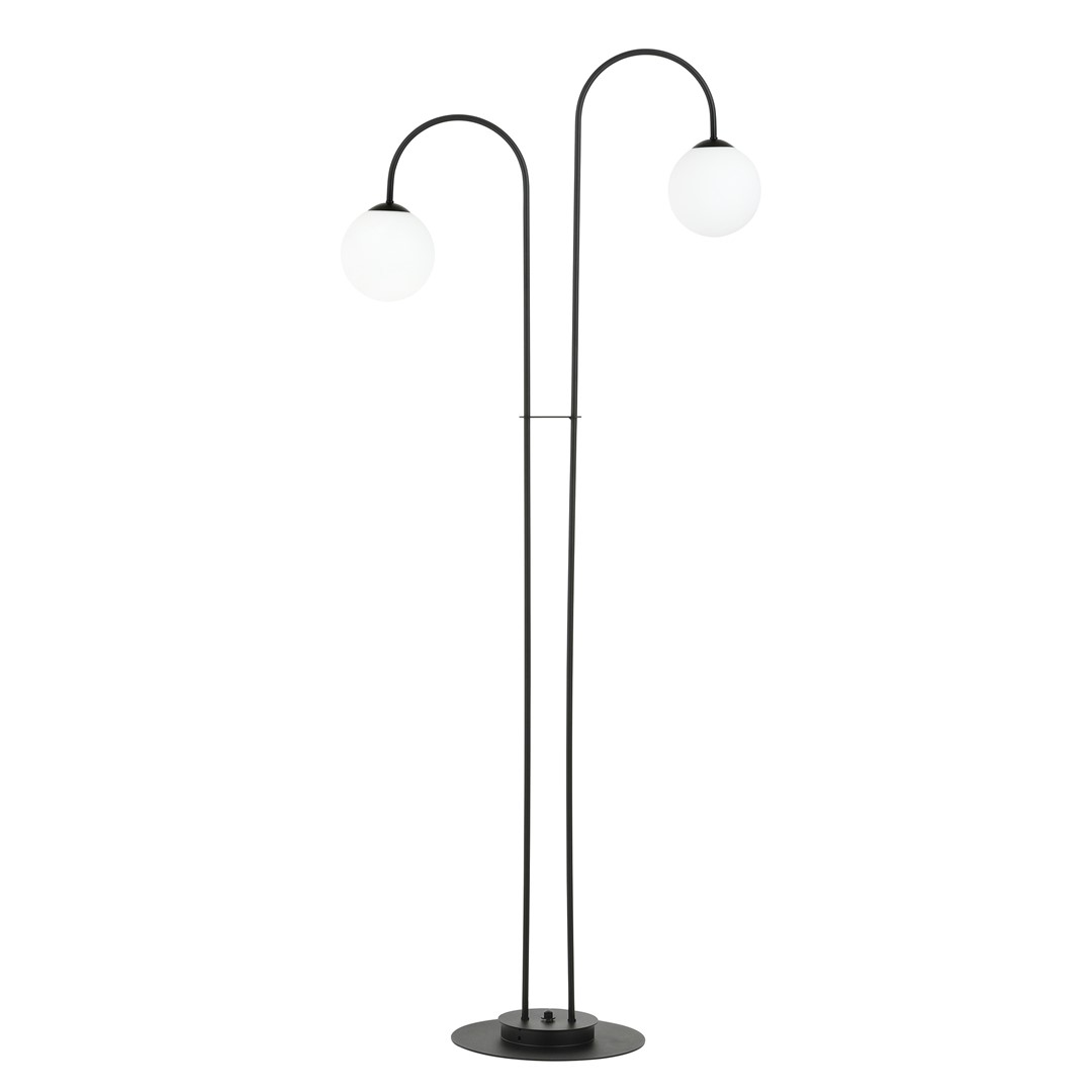 Emibig Luster ARCHI 230V 10W MAX LED E14 Čelik/ Staklo Crna