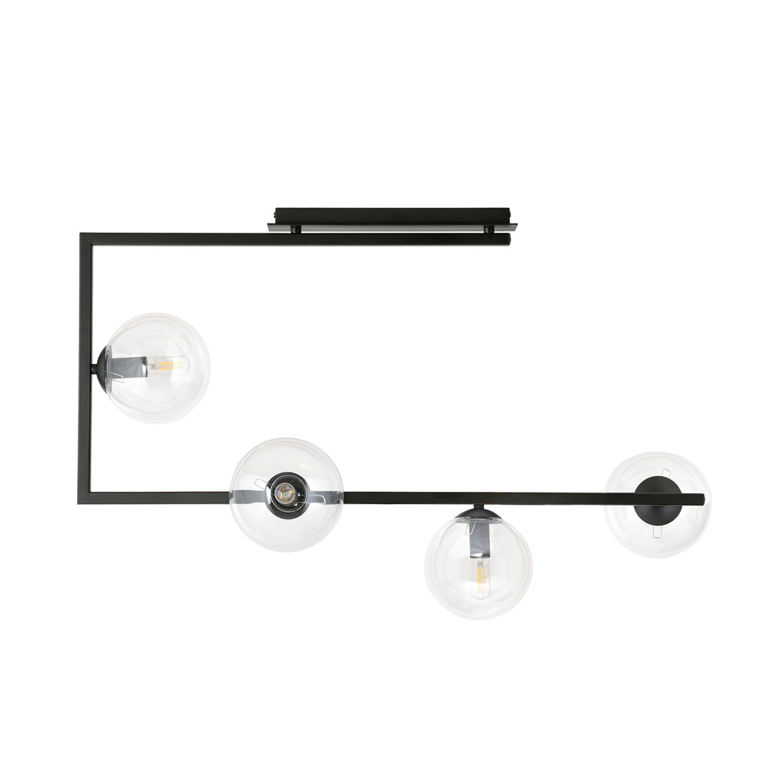 Emibig Stropna svjetiljka SOMA 230V 10W MAX LED E14 Čelik/ Staklo Crna