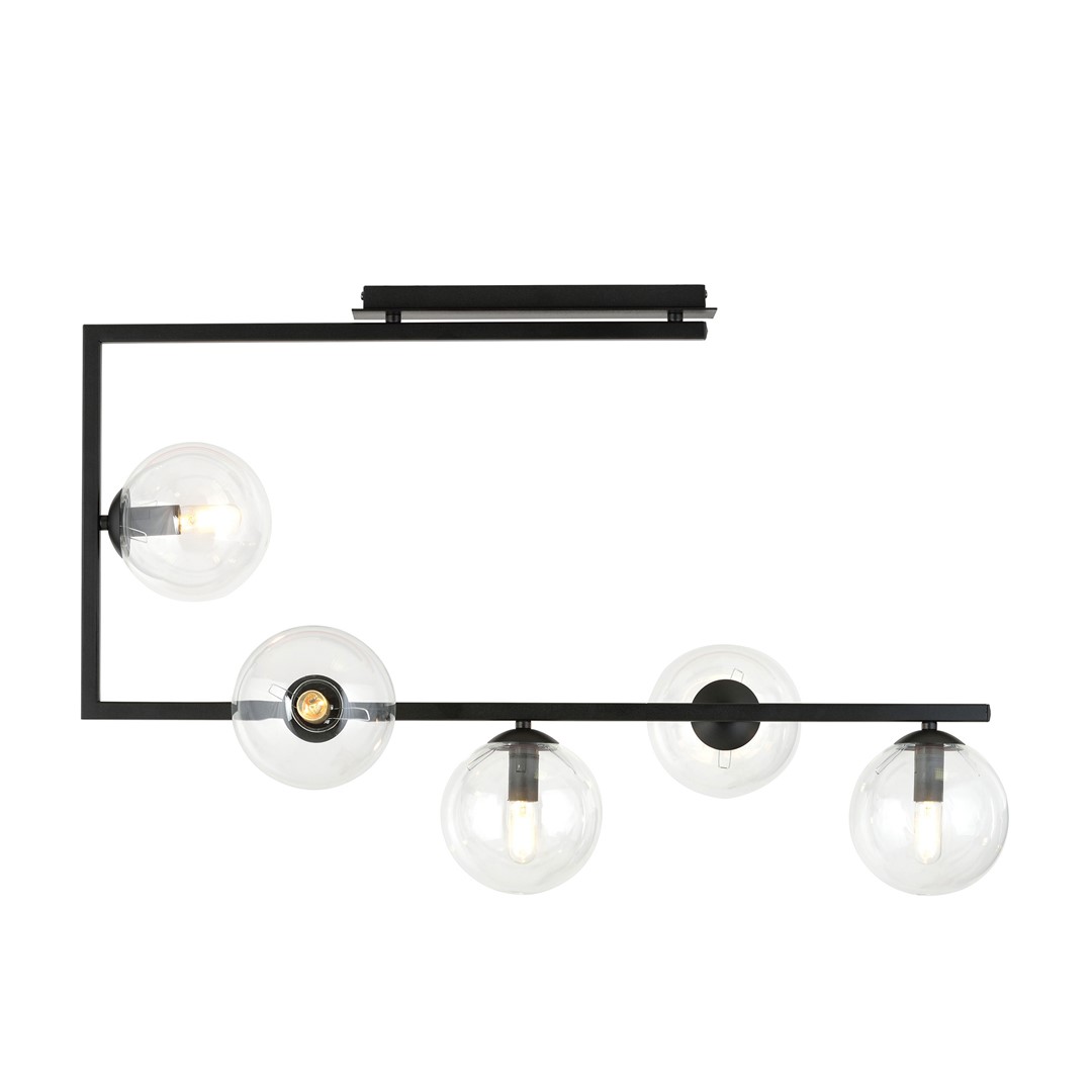 Emibig Stropna svjetiljka SOMA 230V 10W MAX LED E14 Čelik/ Staklo Crna
