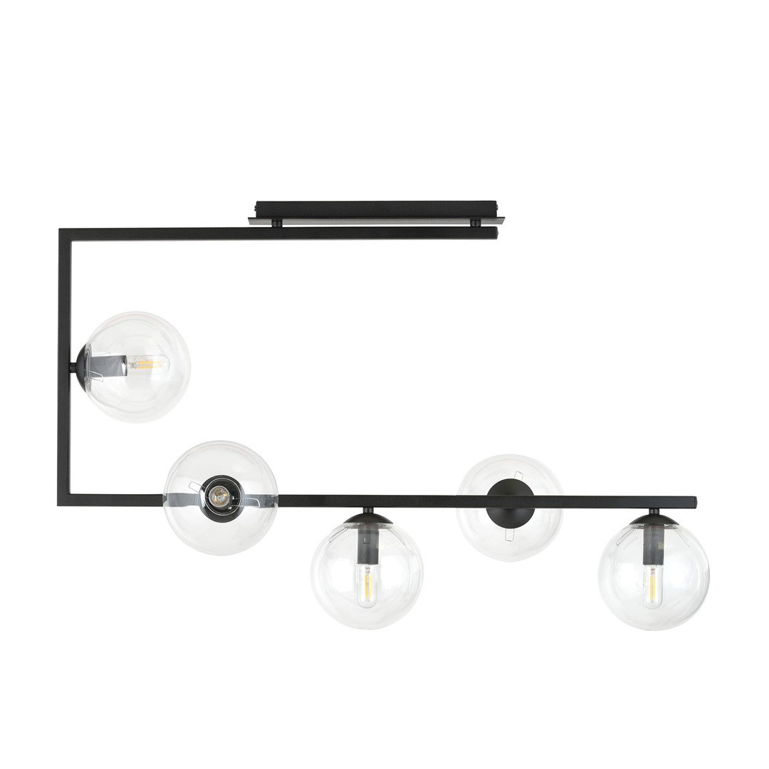 Emibig Stropna svjetiljka SOMA 230V 10W MAX LED E14 Čelik/ Staklo Crna