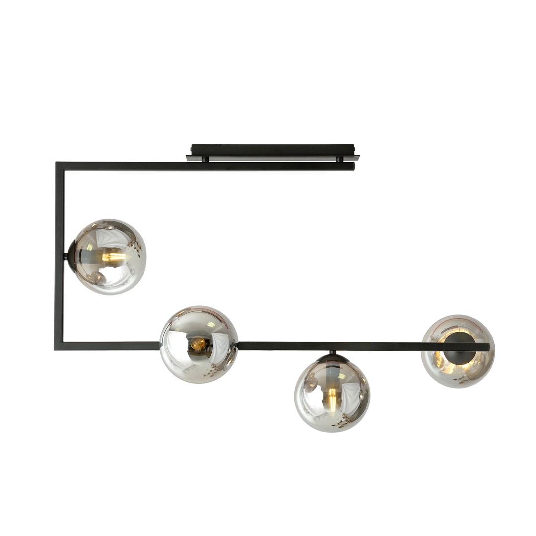 Emibig Stropna svjetiljka SOMA 230V 10W MAX LED E14 Čelik/ Staklo Crna