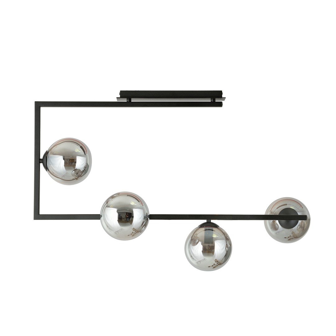 Emibig Stropna svjetiljka SOMA 230V 10W MAX LED E14 Čelik/ Staklo Crna