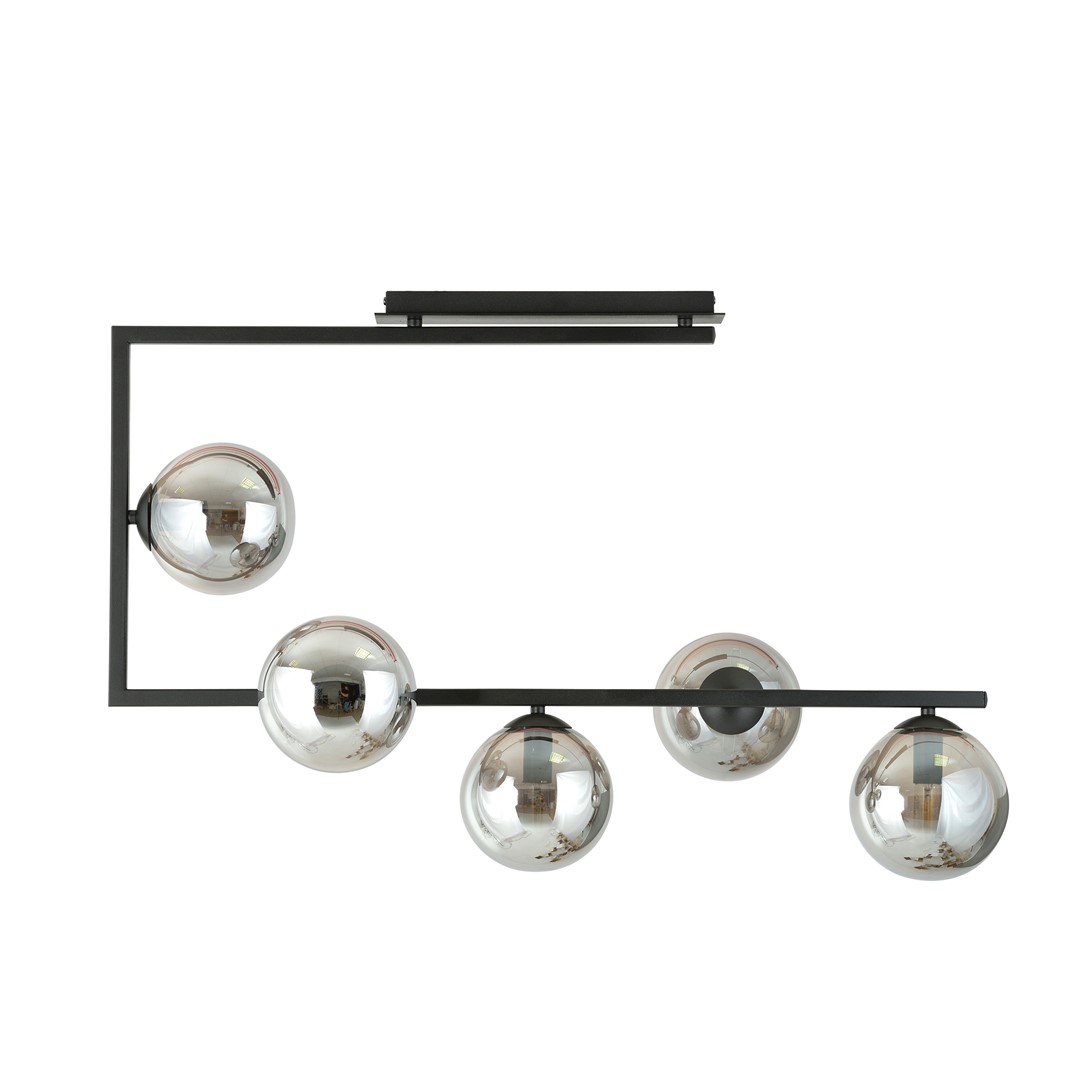 Emibig Stropna svjetiljka SOMA 230V 10W MAX LED E14 Čelik/ Staklo Crna
