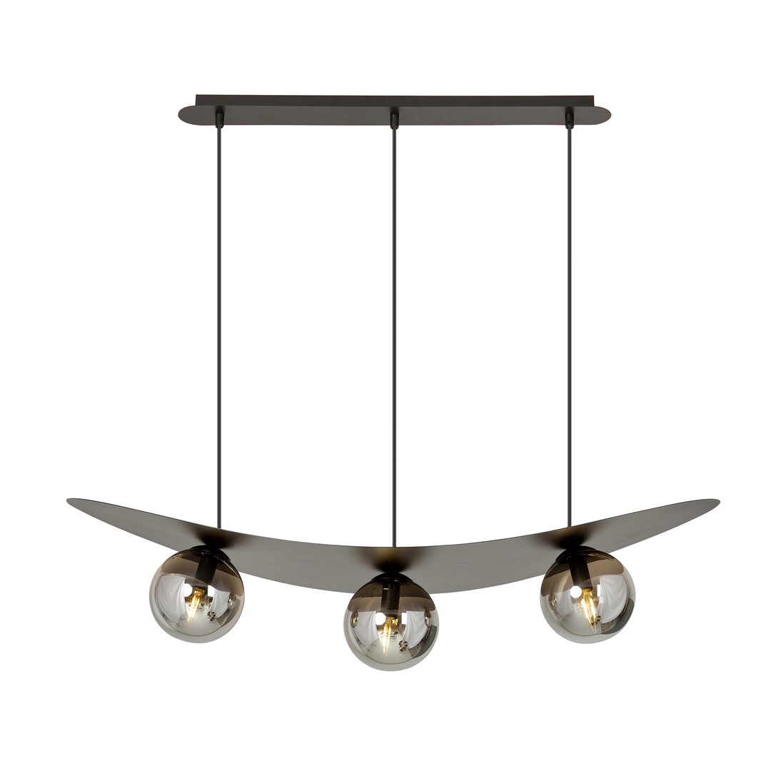 Emibig Visilica AURA 230V 10W MAX LED E14 Čelik/ Staklo Crna