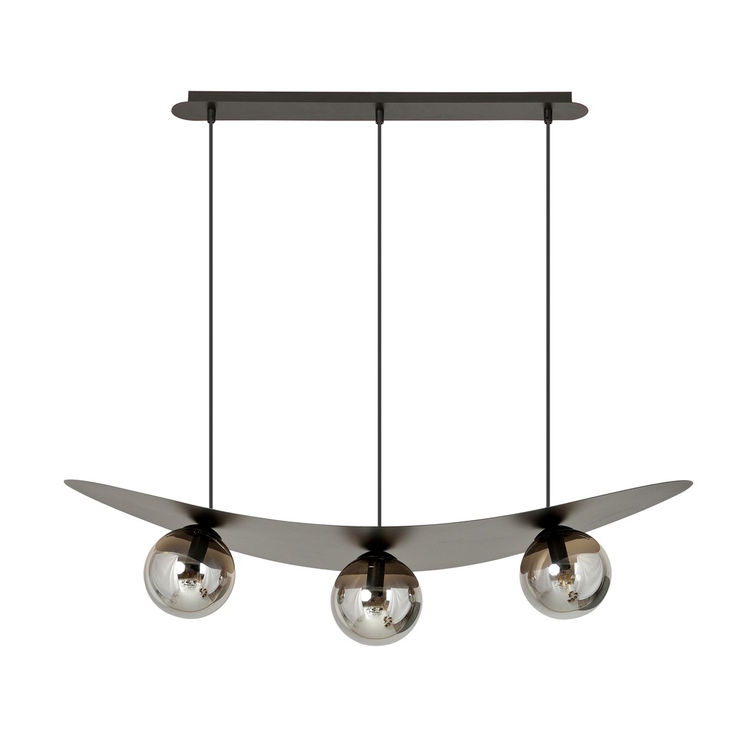 Emibig Visilica AURA 230V 10W MAX LED E14 Čelik/ Staklo Crna