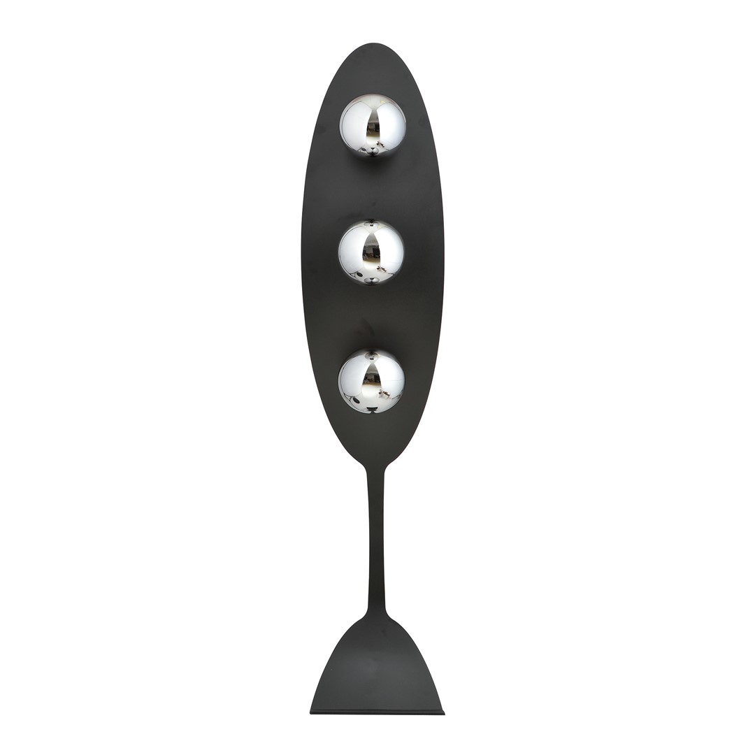 Emibig Podna lampa AURA 230V 10W MAX LED E14 Čelik/ Staklo Crna