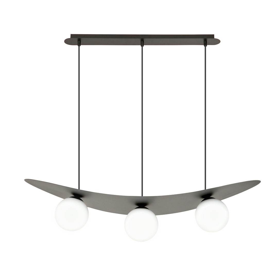 Emibig Visilica AURA 230V 10W MAX LED E14 Čelik/ Staklo Crna
