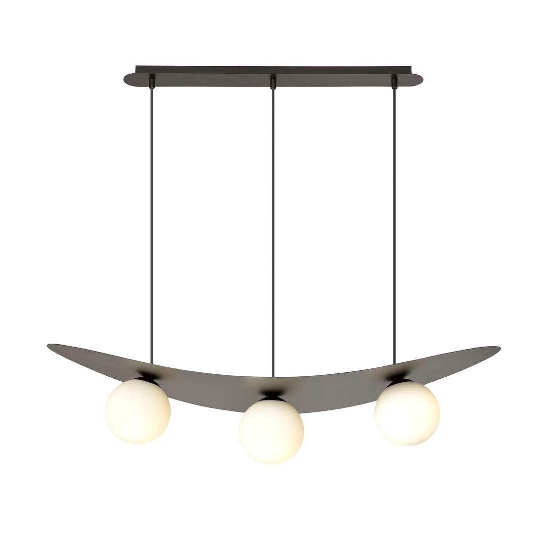 Emibig Visilica AURA 230V 10W MAX LED E14 Čelik/ Staklo Crna