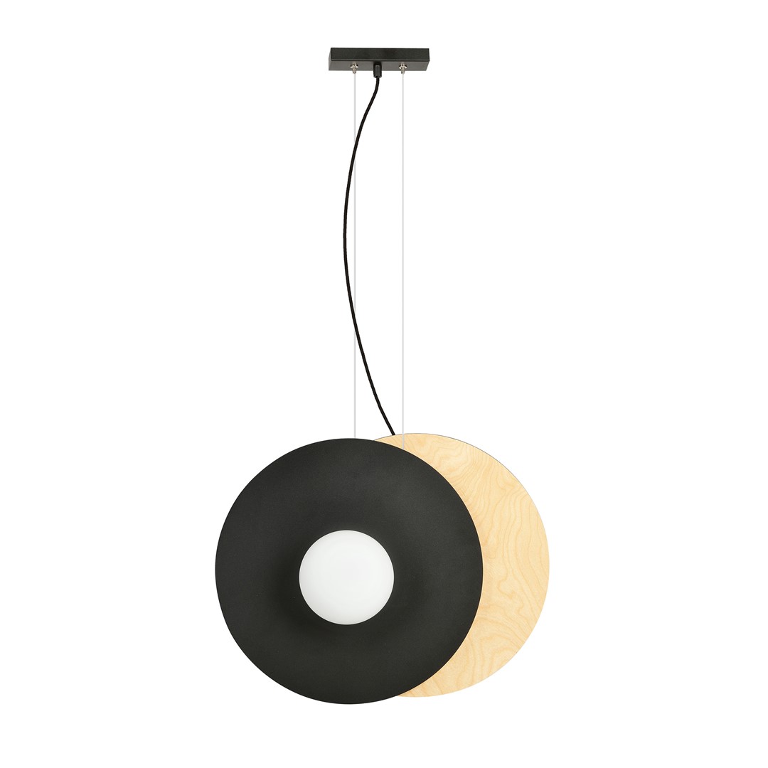 Emibig Visilica SOHO 230V 10W MAX LED E14 Čelik/ Staklo/ Šperploča Crna/ Smeđa
