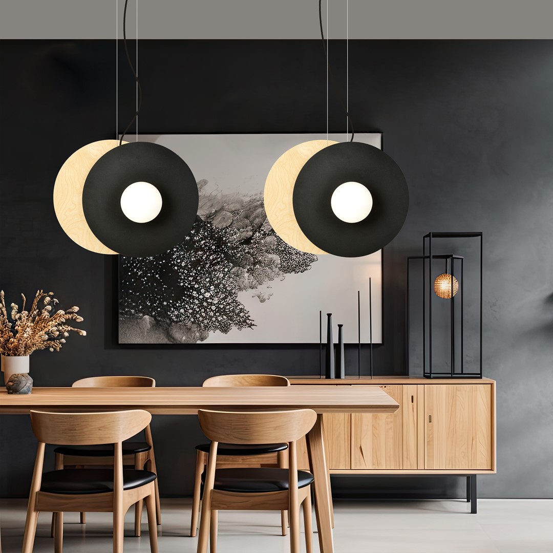 Emibig Visilica SOHO 230V 10W MAX LED E14 Čelik/ Staklo/ Šperploča Crna/ Smeđa