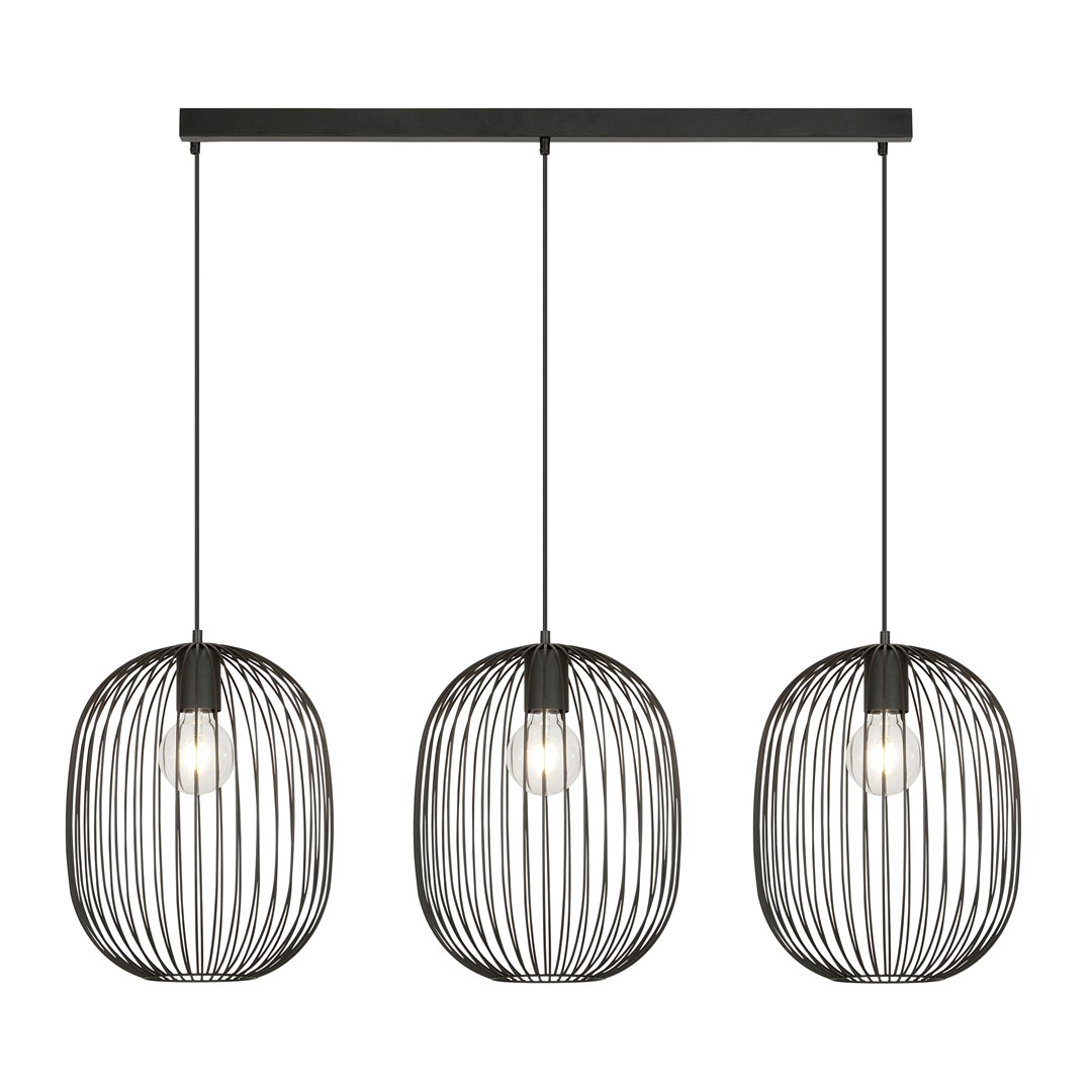 Emibig Visilica ONYX 230V 15W MAX LED E27 Čelik Crna