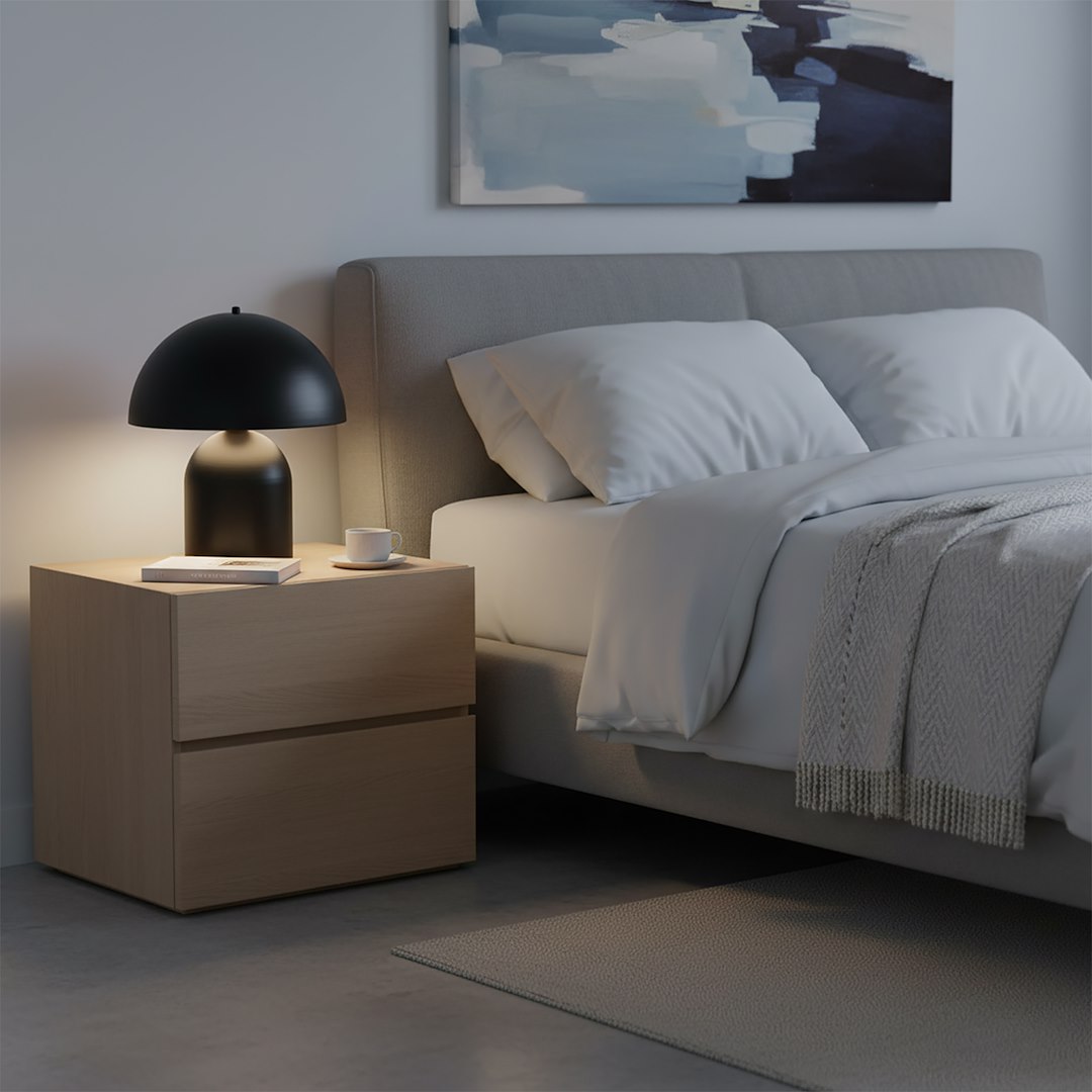 Emibig Stolna lampa KAVA 230V 15W MAX LED E27 Čelik Crna