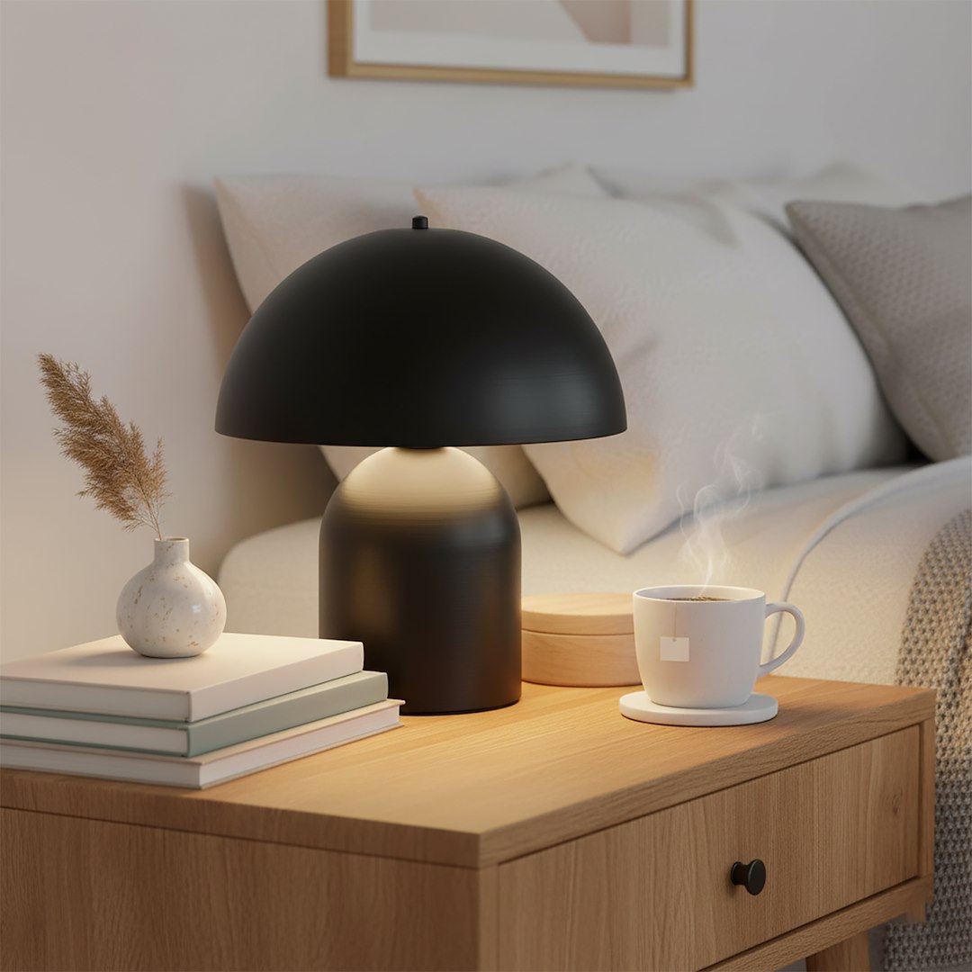 Emibig Stolna lampa KAVA 230V 15W MAX LED E27 Čelik Crna
