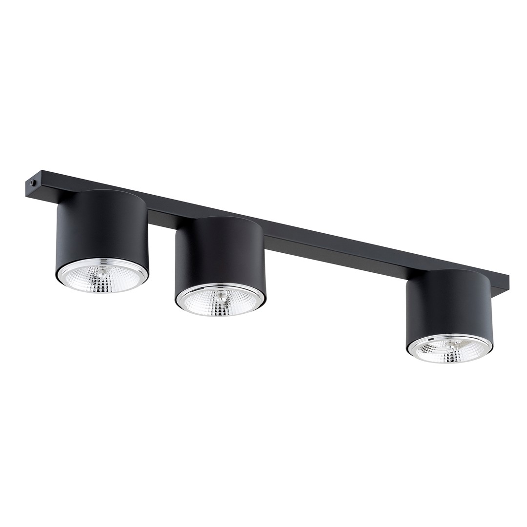 Emibig Stropna svjetiljka NANO 230V 12W MAX LED GU10 AR 111 Čelik Crna