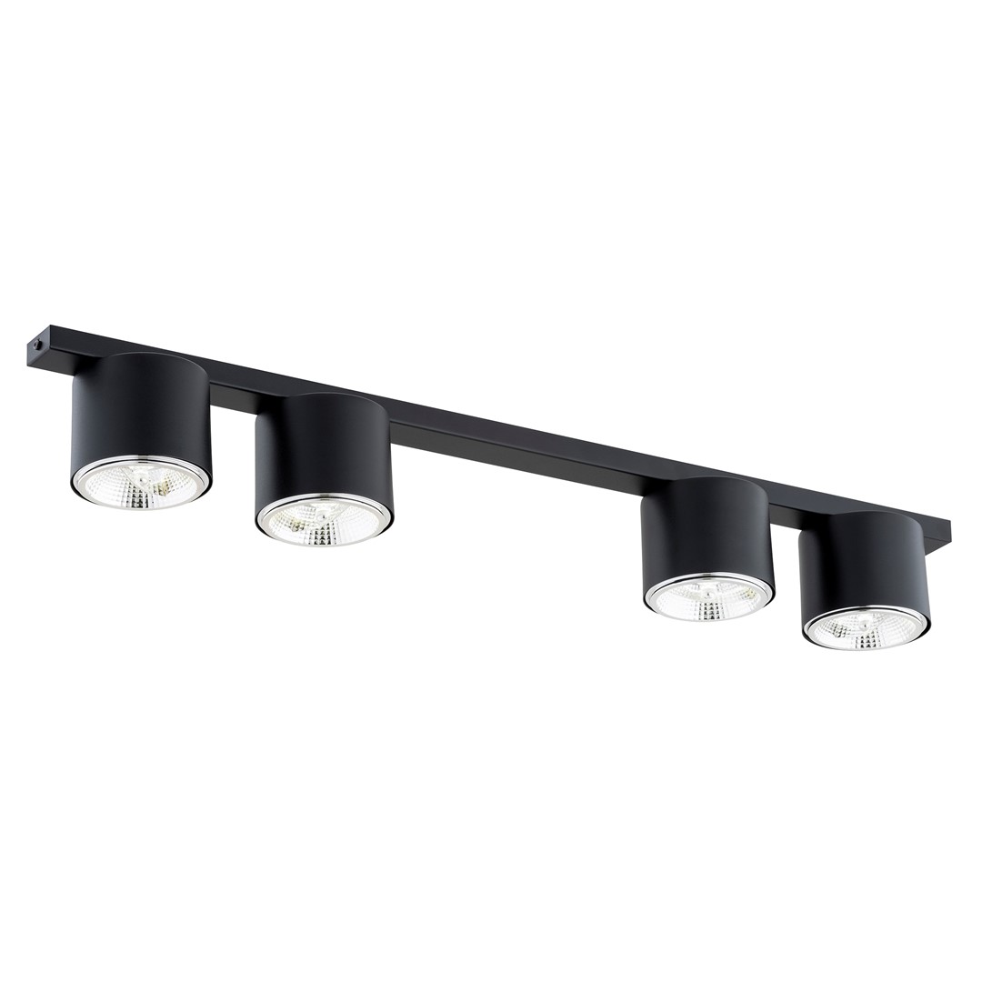 Emibig Stropna svjetiljka NANO 230V 12W MAX LED GU10 AR 111 Čelik Crna