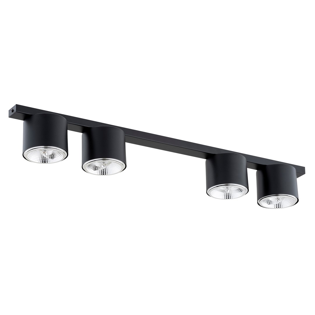 Emibig Stropna svjetiljka NANO 230V 12W MAX LED GU10 AR 111 Čelik Crna