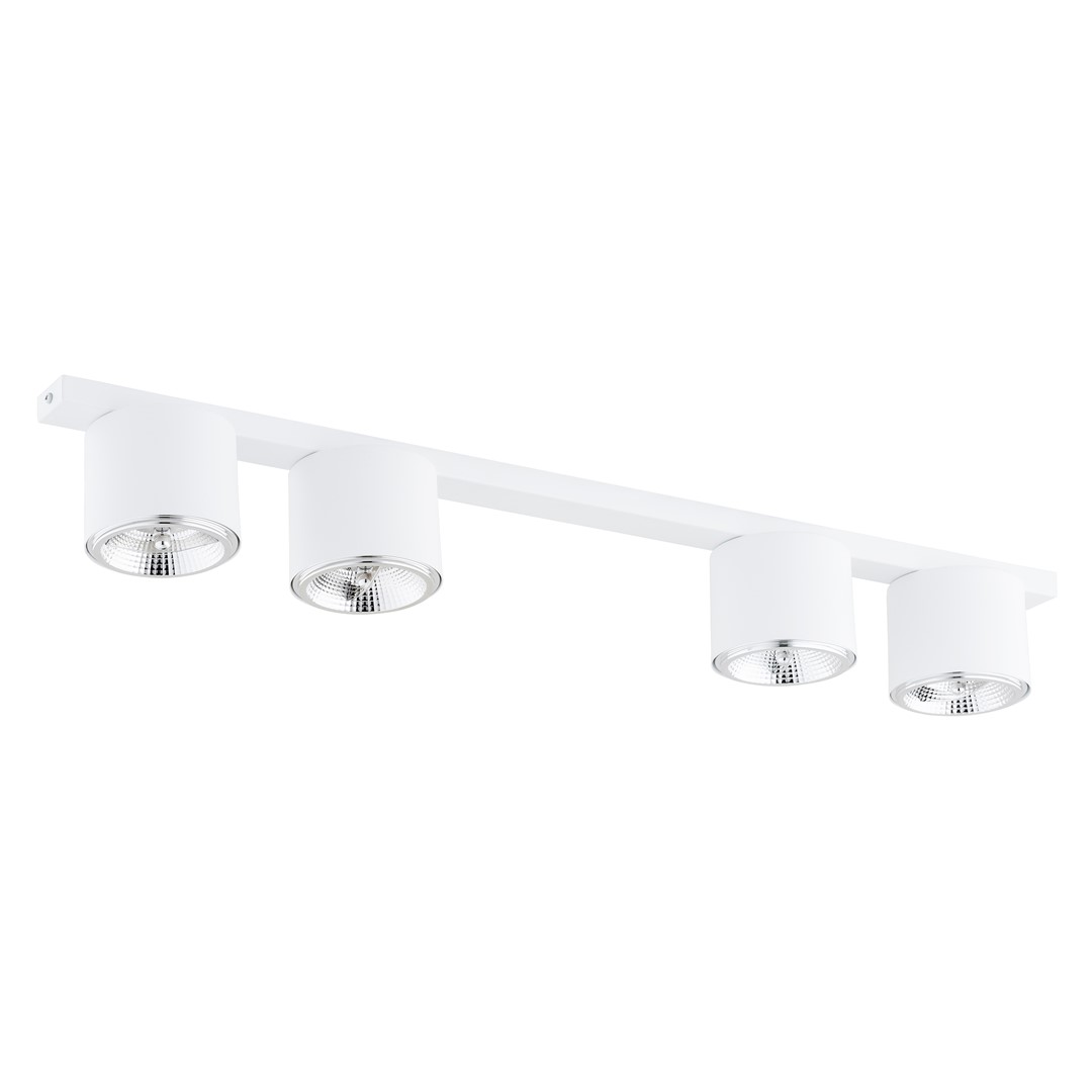 Emibig Stropna svjetiljka NANO 230V 12W MAX LED GU10 AR 111 Čelik Bijela