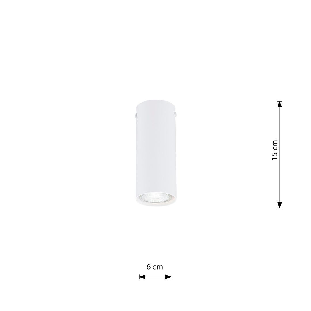 Emibig Stropna svjetiljka TECNO 230V 8W MAX LED GU10 Čelik Bijela