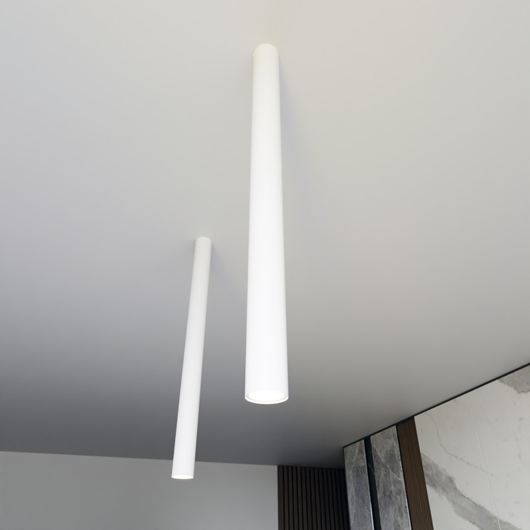 Emibig Stropna svjetiljka TECNO 230V 8W MAX LED GU10 Čelik Bijela
