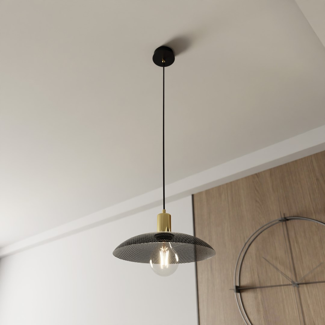 Emibig Luster SPIRIT 230V 15W MAX LED E27 Čelik Crna