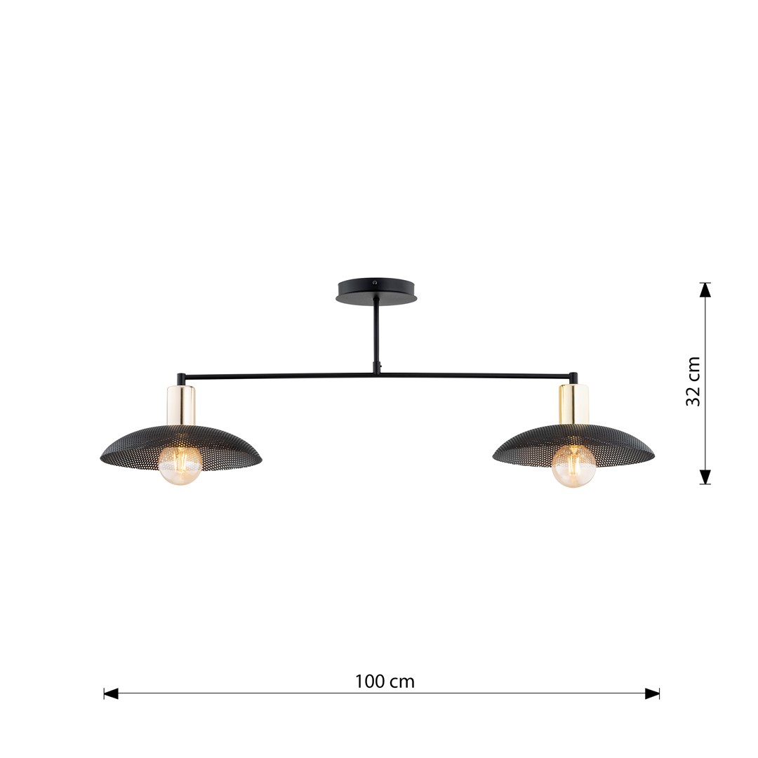 Emibig Luster SPIRIT 230V 15W MAX LED E27 Čelik Crna