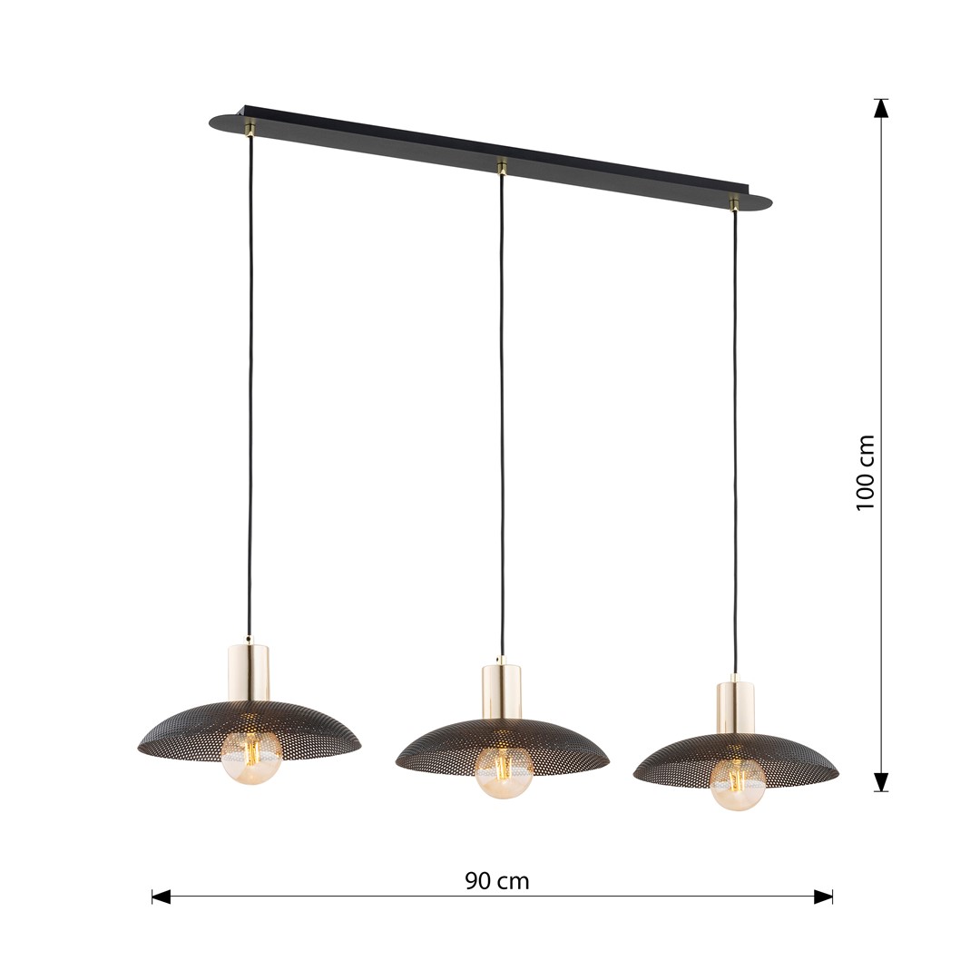 Emibig Luster SPIRIT 230V 15W MAX LED E27 Čelik Crna