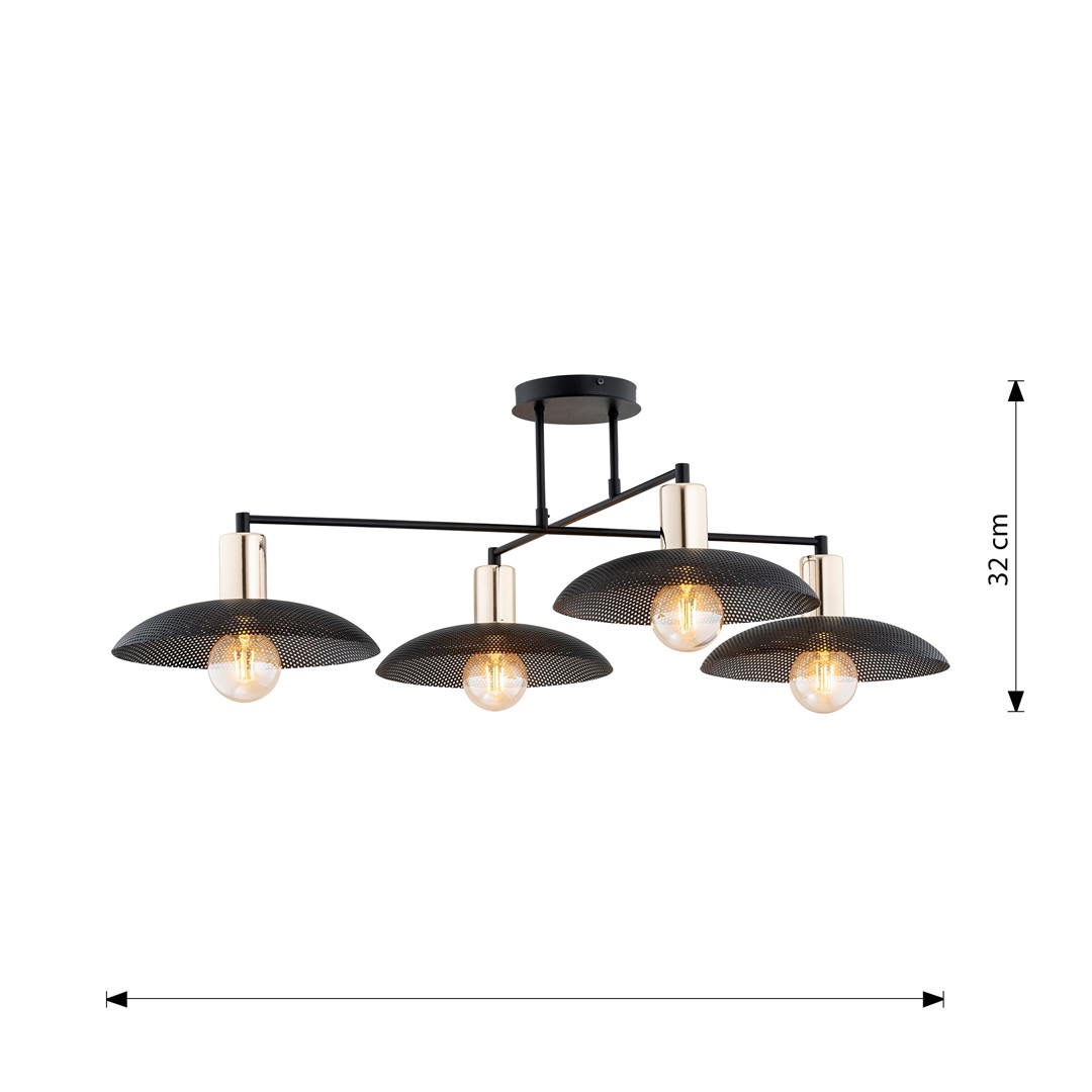 Emibig Luster SPIRIT 230V 15W MAX LED E27 Čelik Crna