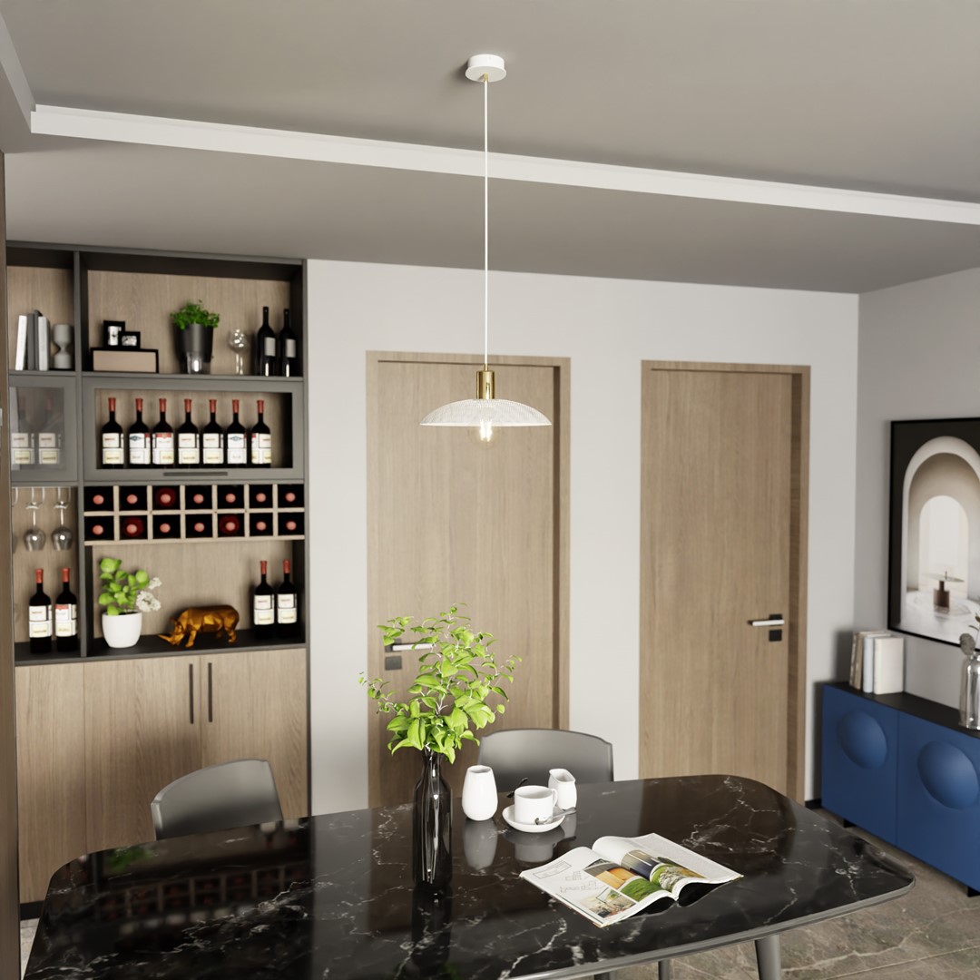 Emibig Luster SPIRIT 230V 15W MAX LED E27 Čelik Bijela