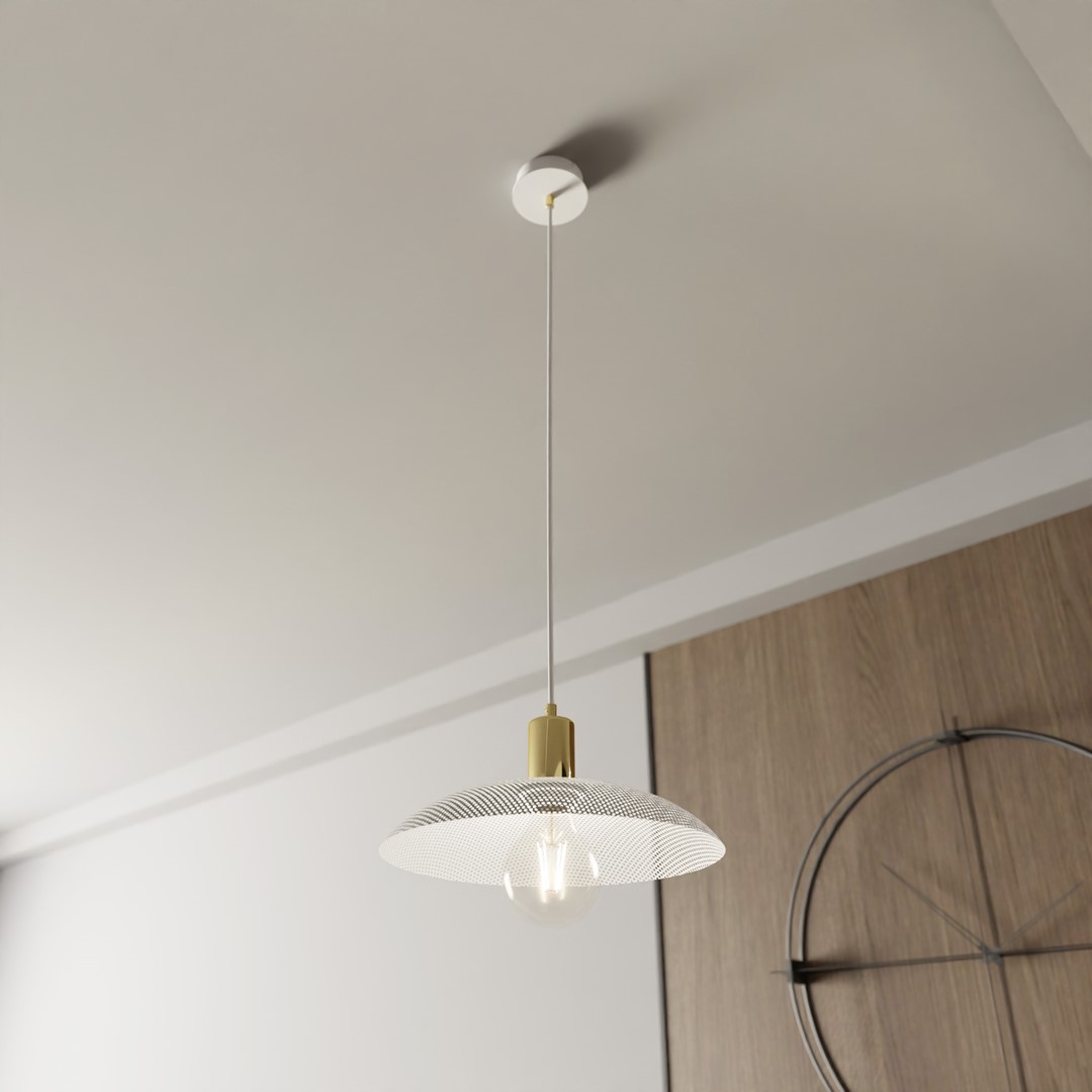 Emibig Luster SPIRIT 230V 15W MAX LED E27 Čelik Bijela