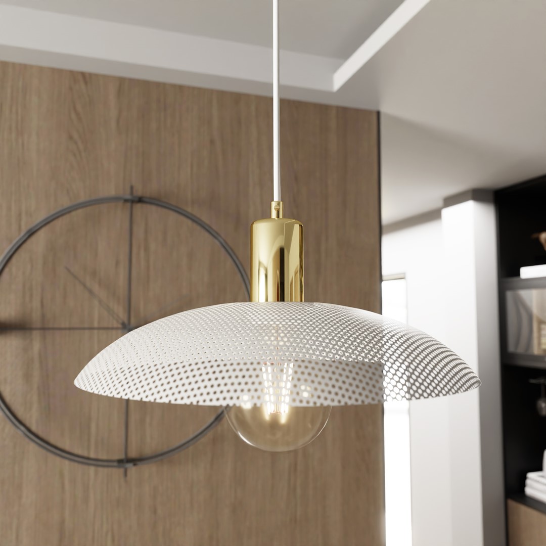 Emibig Luster SPIRIT 230V 15W MAX LED E27 Čelik Bijela