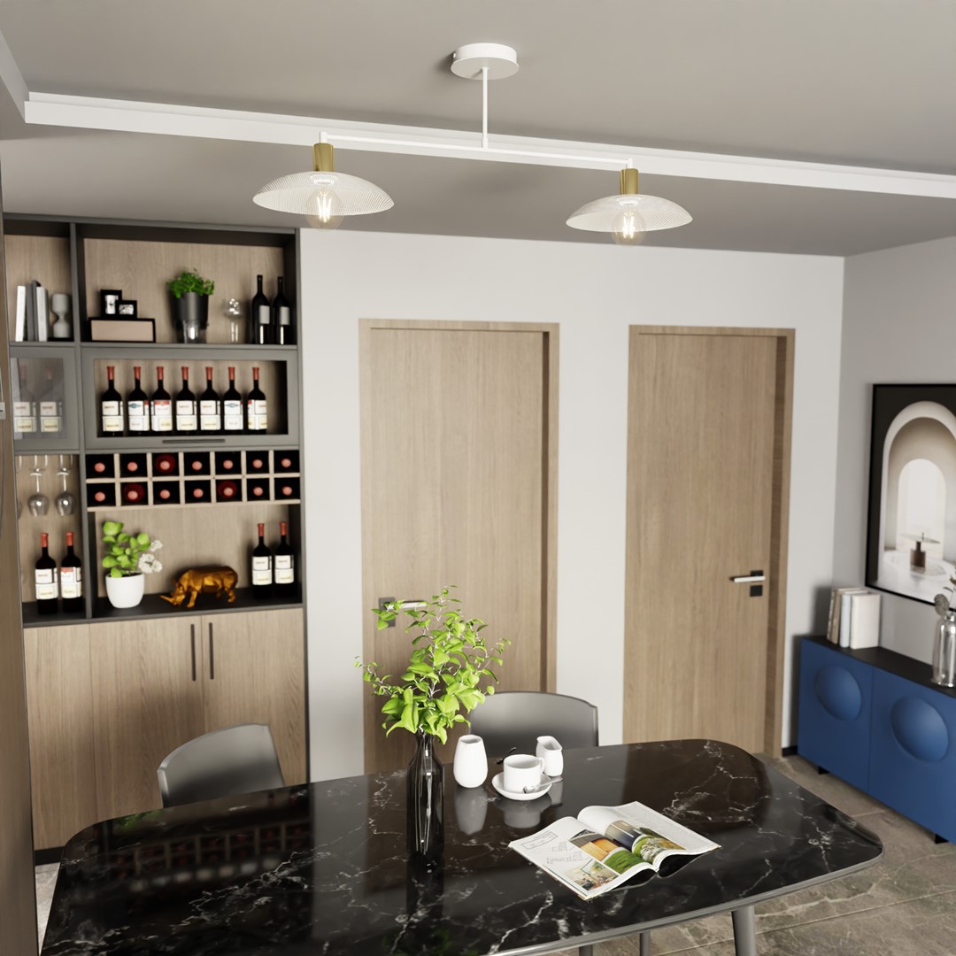 Emibig Luster SPIRIT 230V 15W MAX LED E27 Čelik Bijela