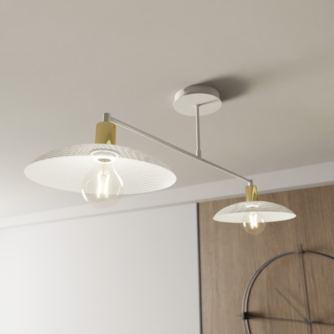 Emibig Luster SPIRIT 230V 15W MAX LED E27 Čelik Bijela