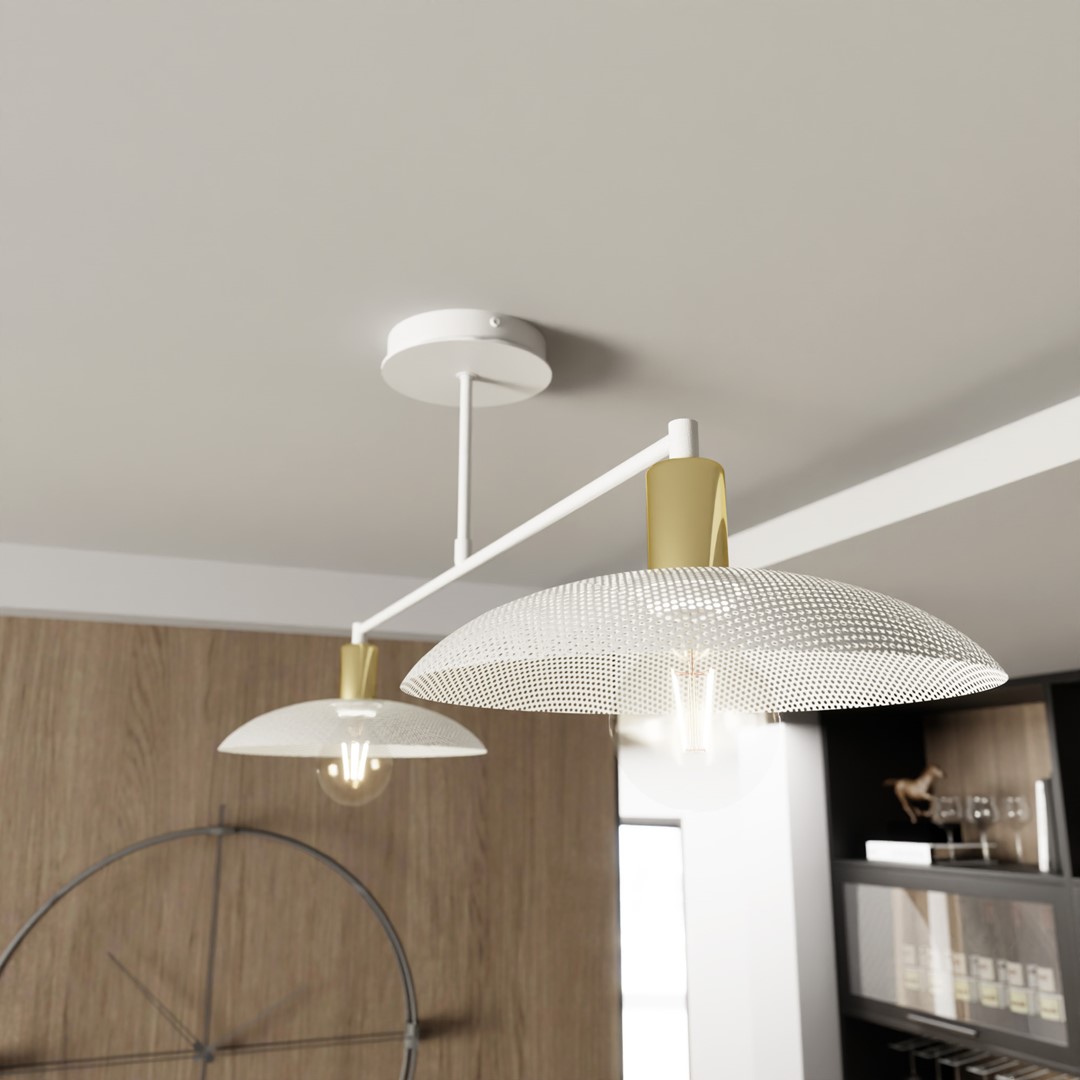 Emibig Luster SPIRIT 230V 15W MAX LED E27 Čelik Bijela