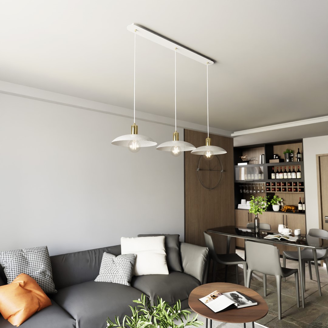 Emibig Luster SPIRIT 230V 15W MAX LED E27 Čelik Bijela