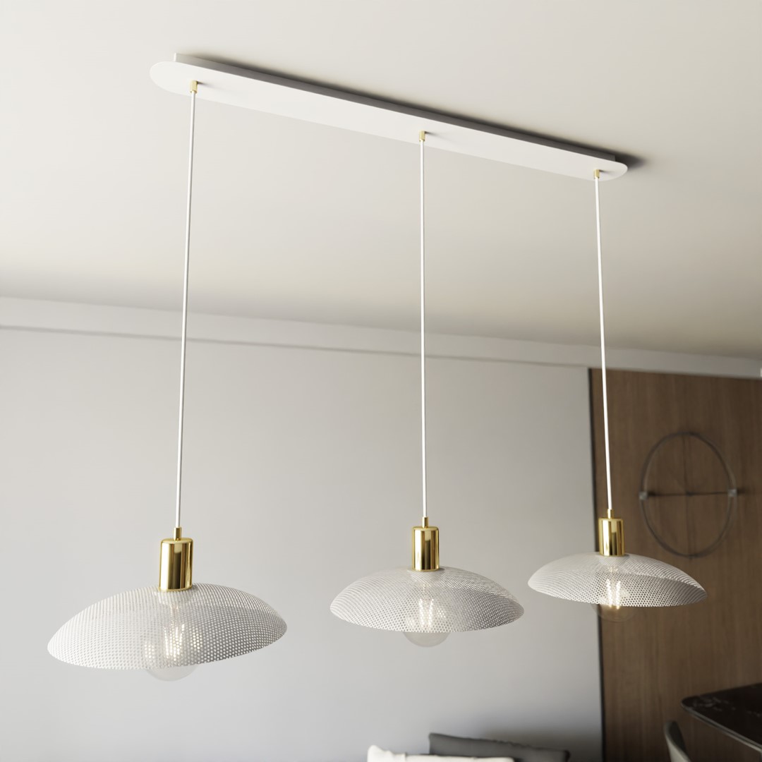 Emibig Luster SPIRIT 230V 15W MAX LED E27 Čelik Bijela