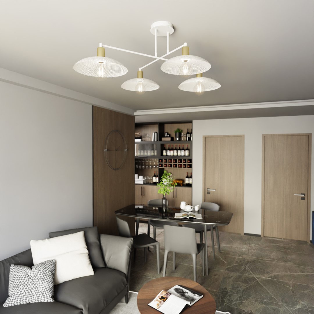 Emibig Luster SPIRIT 230V 15W MAX LED E27 Čelik Bijela