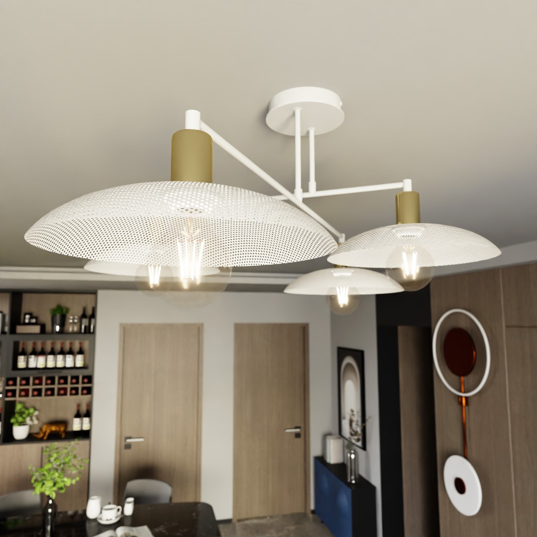 Emibig Luster SPIRIT 230V 15W MAX LED E27 Čelik Bijela