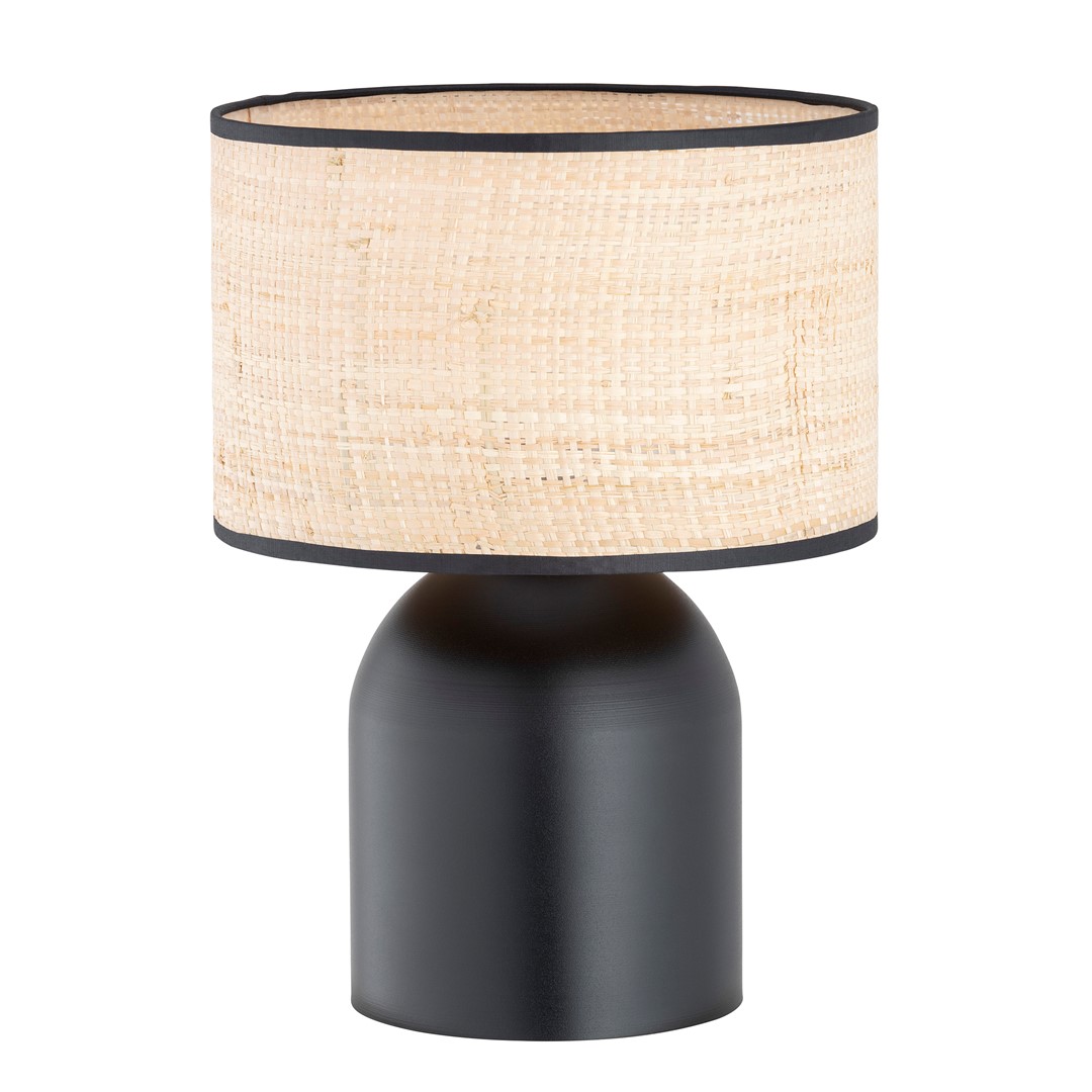 Emibig Stolna lampa ASPEN 230V 15W MAX LED E27 Čelik/ Tkanina Crna