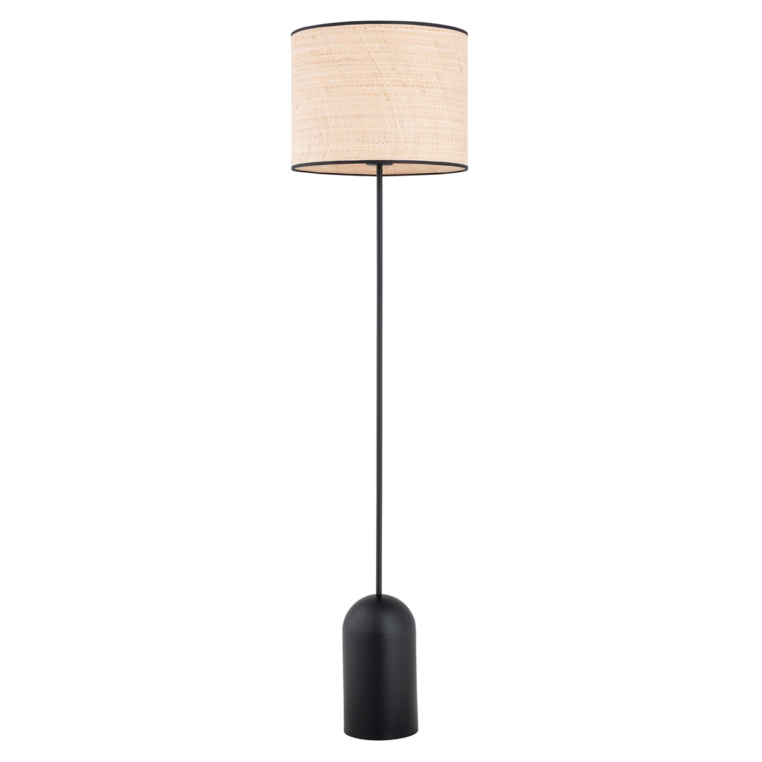 Emibig Podna lampa ASPEN 230V 15W MAX LED E27 Čelik/ Tkanina Crna