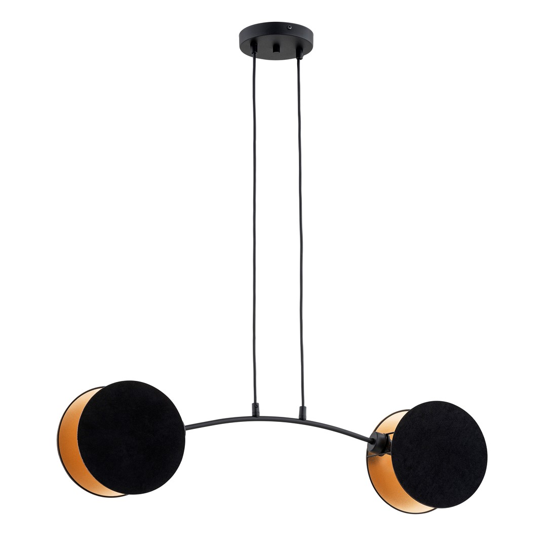 Emibig Visilica MOTIF 230V 15W MAX LED E27 Čelik/ Tkanina Crna