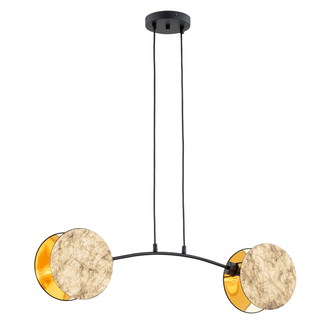 Emibig Visilica MOTIF 230V 15W MAX LED E27 Čelik/ Tkanina Crna