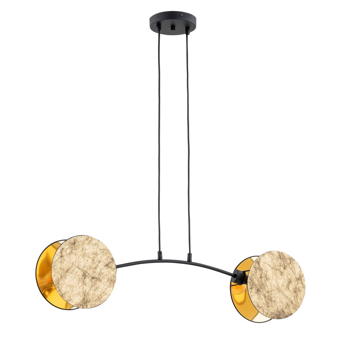 Emibig Visilica MOTIF 230V 15W MAX LED E27 Čelik/ Tkanina Crna