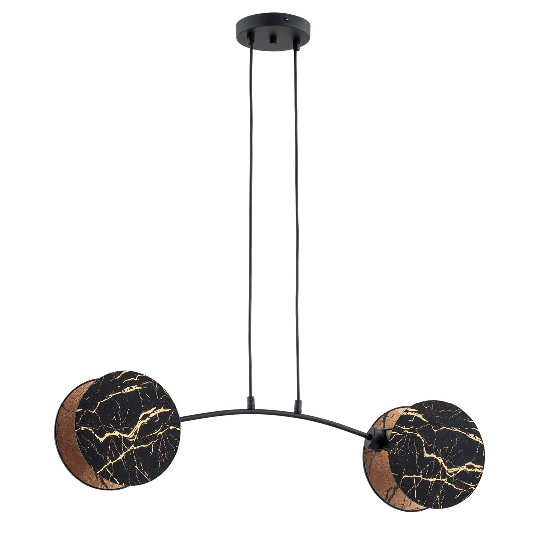 Emibig Visilica MOTIF 230V 15W MAX LED E27 Čelik/ Tkanina Crna