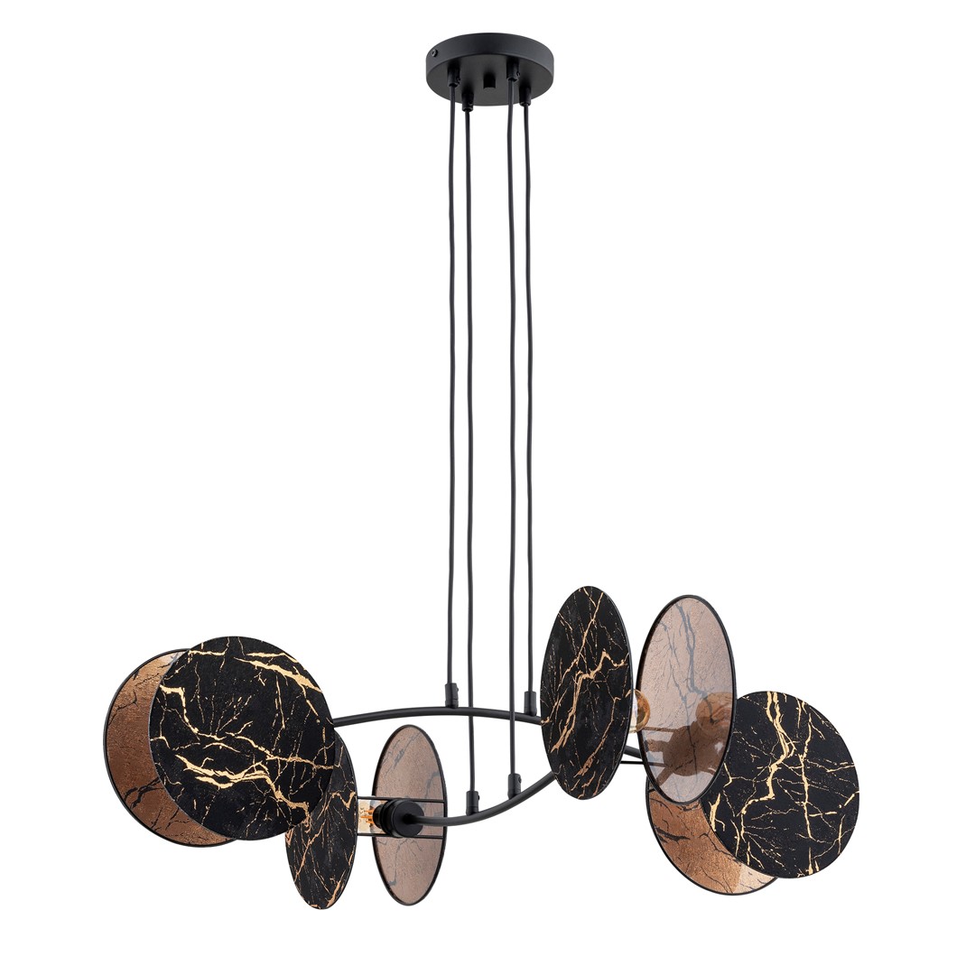 Emibig Visilica MOTIF 230V 15W MAX LED E27 Čelik/ Tkanina Crna