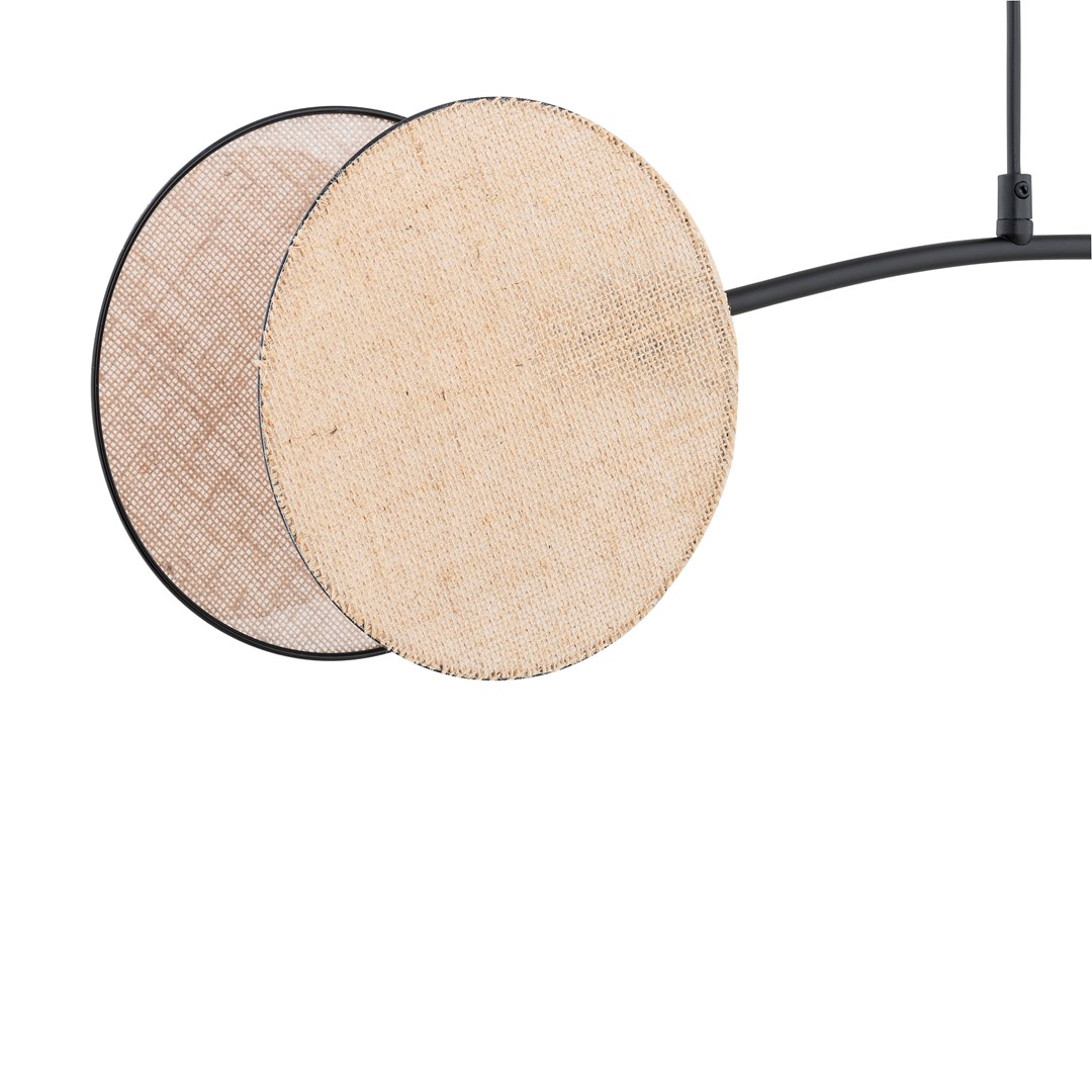 Emibig Visilica MOTIF 230V 15W MAX LED E27 Čelik/ Tkanina Crna