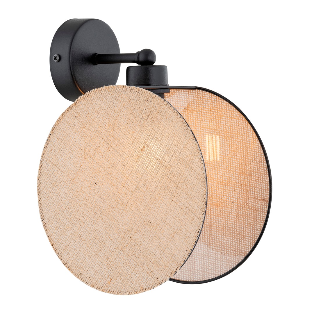 Emibig Visilica MOTIF 230V 15W MAX LED E27 Čelik/ Tkanina Crna